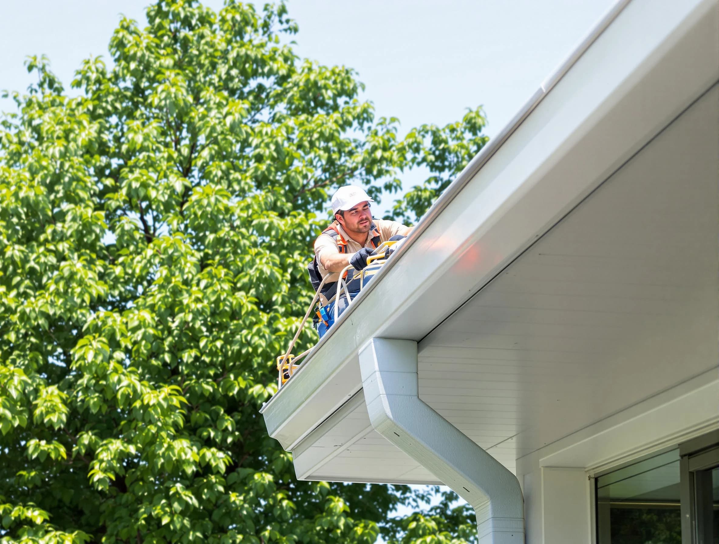 Rocky River Roofing Company expert examining roof shingles in Rocky River, OH
